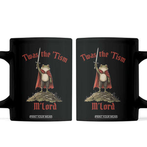 Funny Twas The Tism M Lord Medieval Knight Frog Coffee Mug