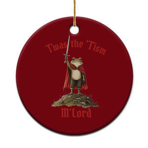 Funny Twas The Tism M Lord Medieval Knight Frog Ceramic Ornament