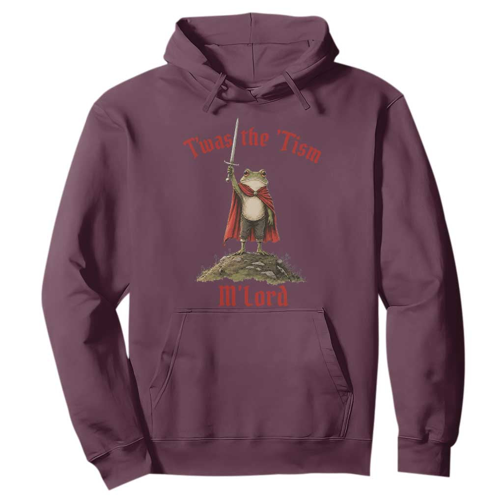 Funny Twas The Tism M Lord Medieval Knight Frog Hoodie