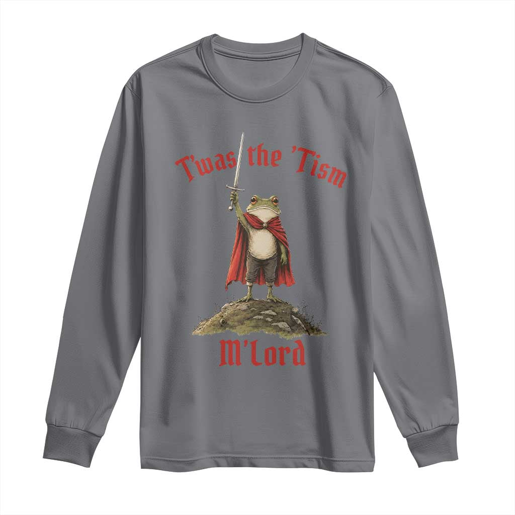 Funny Twas The Tism M Lord Medieval Knight Frog Long Sleeve Shirt