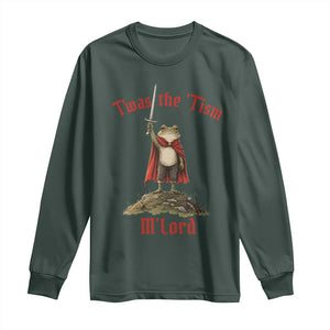 Funny Twas The Tism M Lord Medieval Knight Frog Long Sleeve Shirt