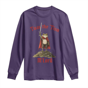 Funny Twas The Tism M Lord Medieval Knight Frog Long Sleeve Shirt