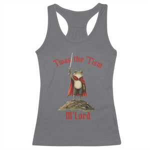 Funny Twas The Tism M Lord Medieval Knight Frog Racerback Tank Top
