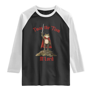 Funny Twas The Tism M Lord Medieval Knight Frog Raglan Shirt