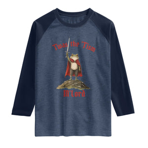 Funny Twas The Tism M Lord Medieval Knight Frog Raglan Shirt