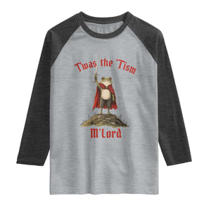 Funny Twas The Tism M Lord Medieval Knight Frog Raglan Shirt