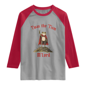 Funny Twas The Tism M Lord Medieval Knight Frog Raglan Shirt