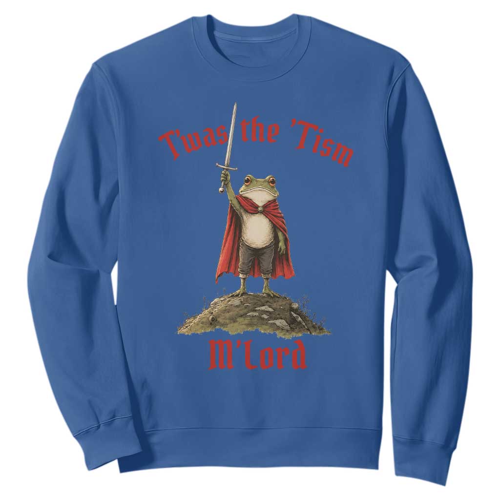 Funny Twas The Tism M Lord Medieval Knight Frog Sweatshirt