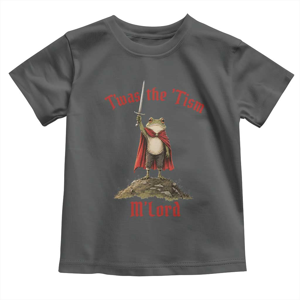 Funny Twas The Tism M Lord Medieval Knight Frog Toddler T Shirt