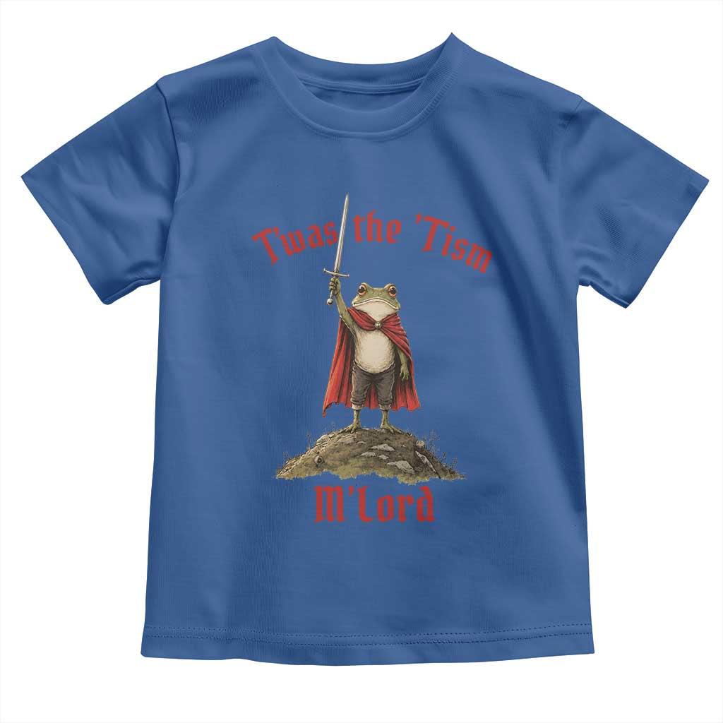 Funny Twas The Tism M Lord Medieval Knight Frog Toddler T Shirt