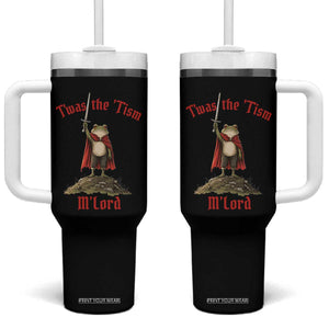Funny Twas The Tism M Lord Medieval Knight Frog Tumbler With Handle