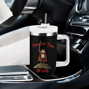 Funny Twas The Tism M Lord Medieval Knight Frog Tumbler With Handle