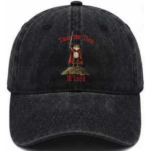 Funny Twas The Tism M Lord Medieval Knight Frog Washed Cotton Baseball Cap