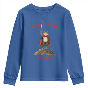 Funny Twas The Tism M Lord Medieval Knight Frog Youth Sweatshirt