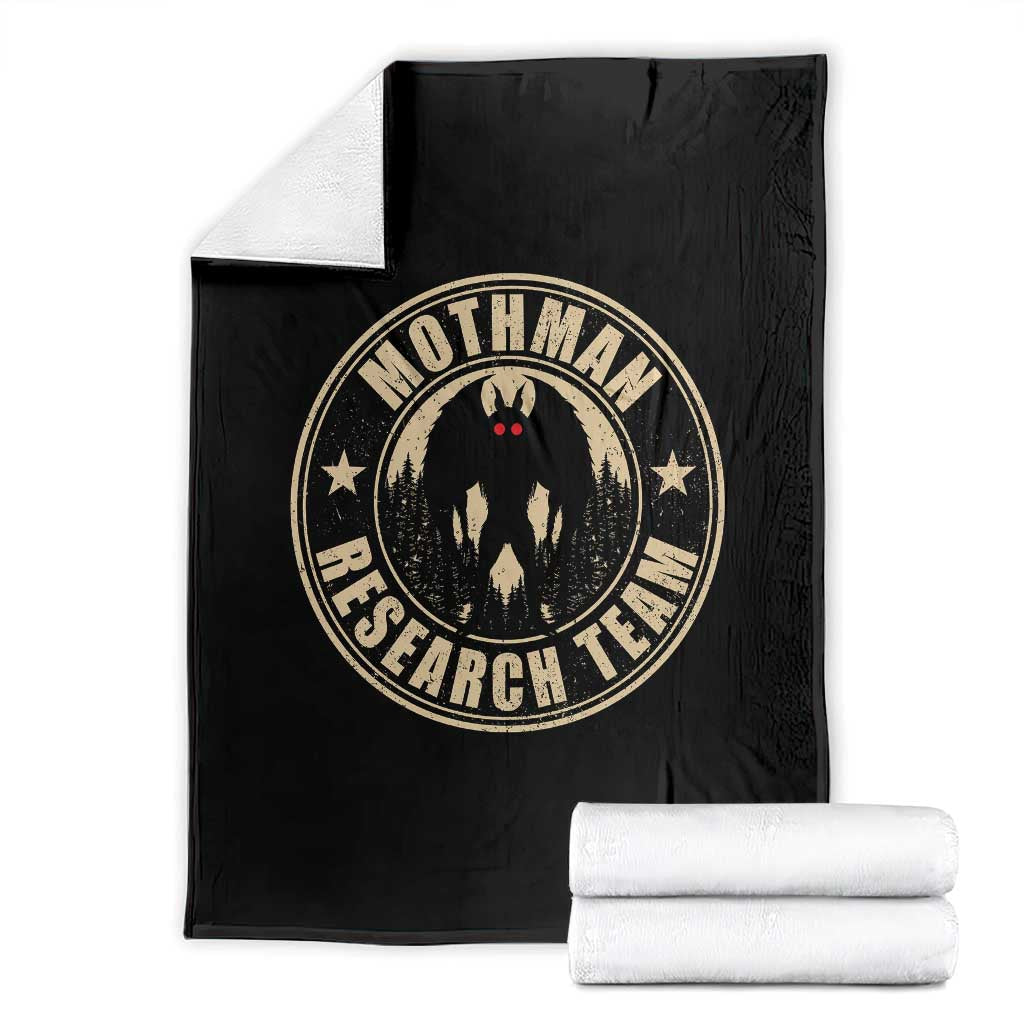 Funny Mothman Research Team Throw Blanket Cryptozoology Cryptid Hunting TS11 Black Print Your Wear