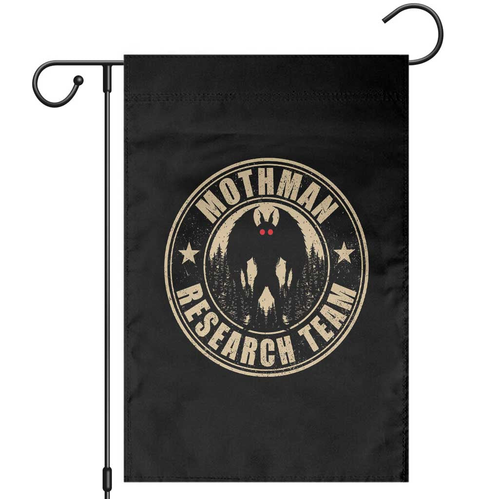 Funny Mothman Research Team Garden Flag Cryptozoology Cryptid Hunting