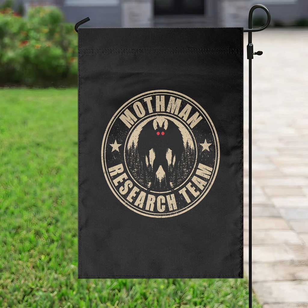 Funny Mothman Research Team Garden Flag Cryptozoology Cryptid Hunting