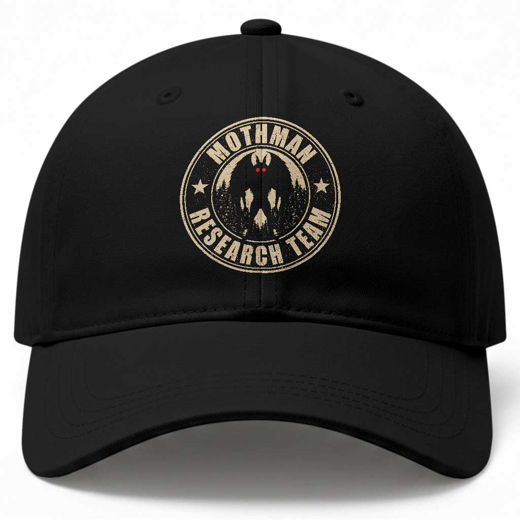 Funny Mothman Research Team Baseball Cap Cryptozoology Cryptid Hunting