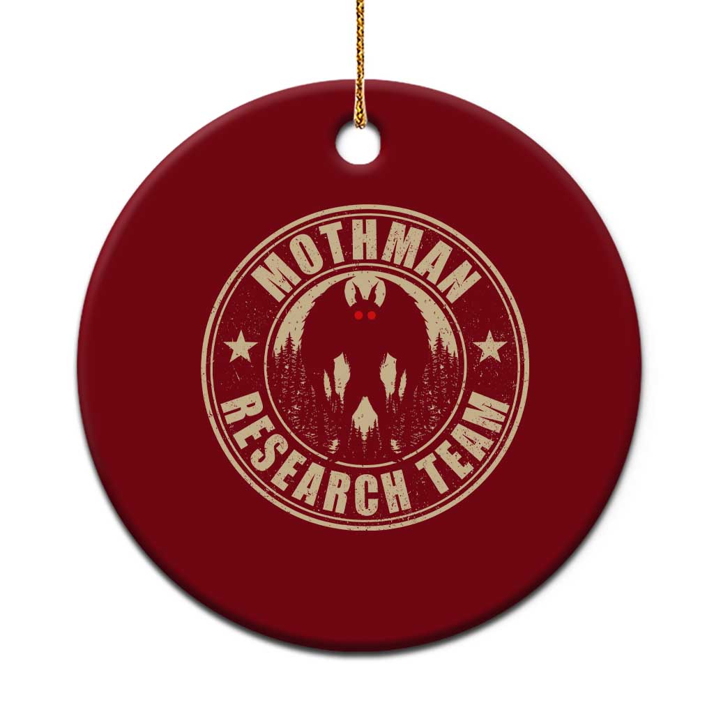 Funny Mothman Research Team Ceramic Ornament Cryptozoology Cryptid Hunting TS11 1pc Red Print Your Wear