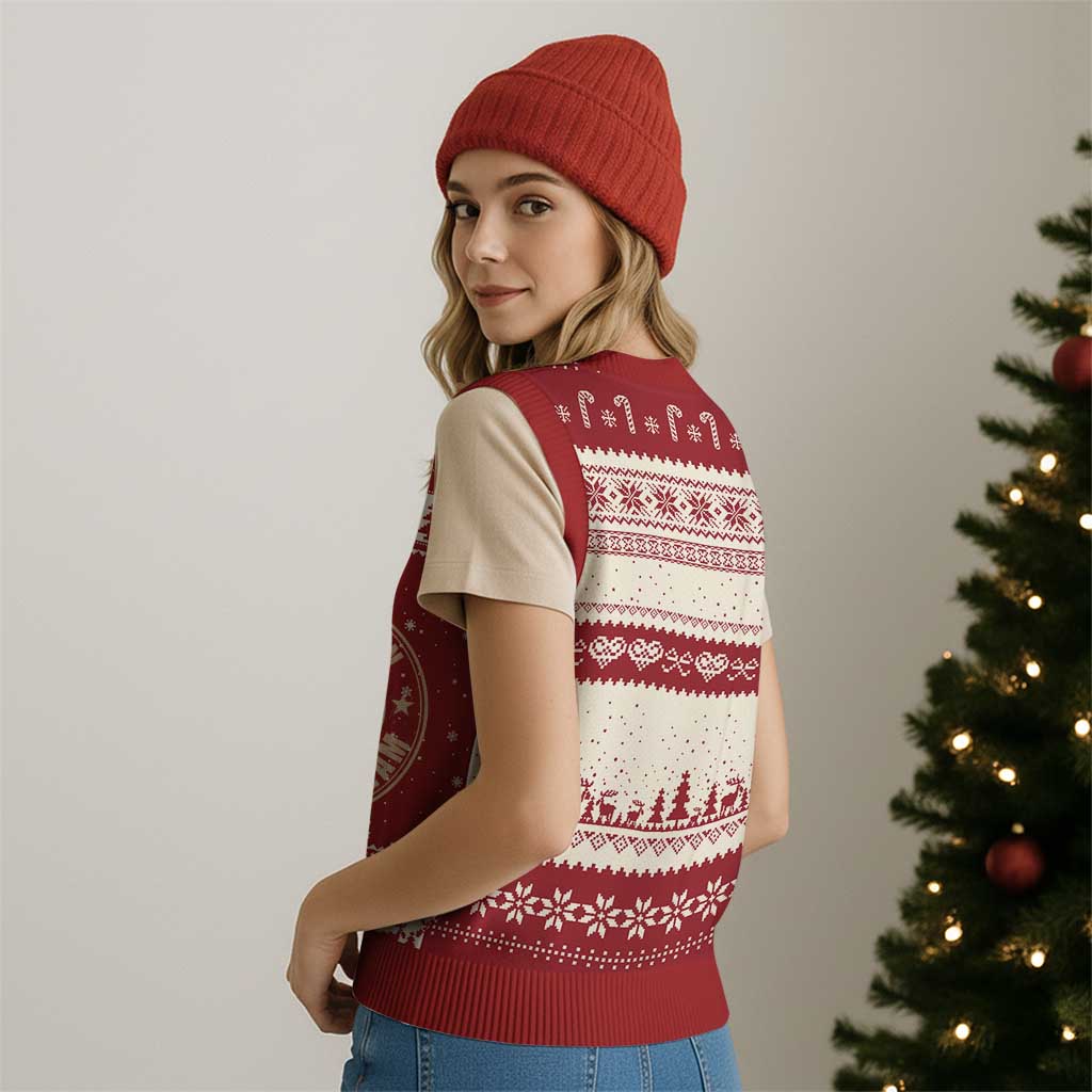 Funny Mothman Research Team V-Neck Knit Sweater Vest Cryptozoology Cryptid Hunting