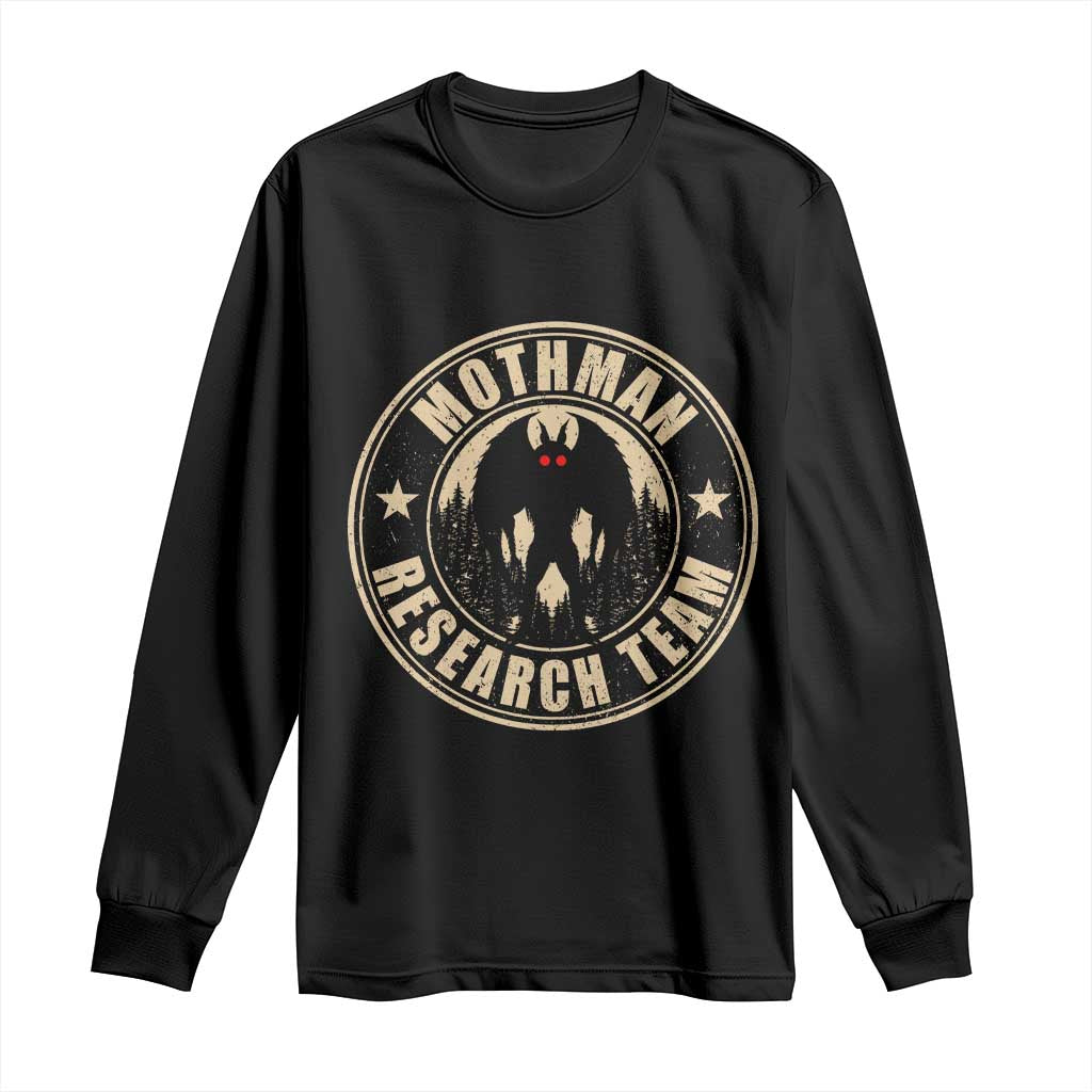 Funny Mothman Research Team Long Sleeve Shirt Cryptozoology Cryptid Hunting