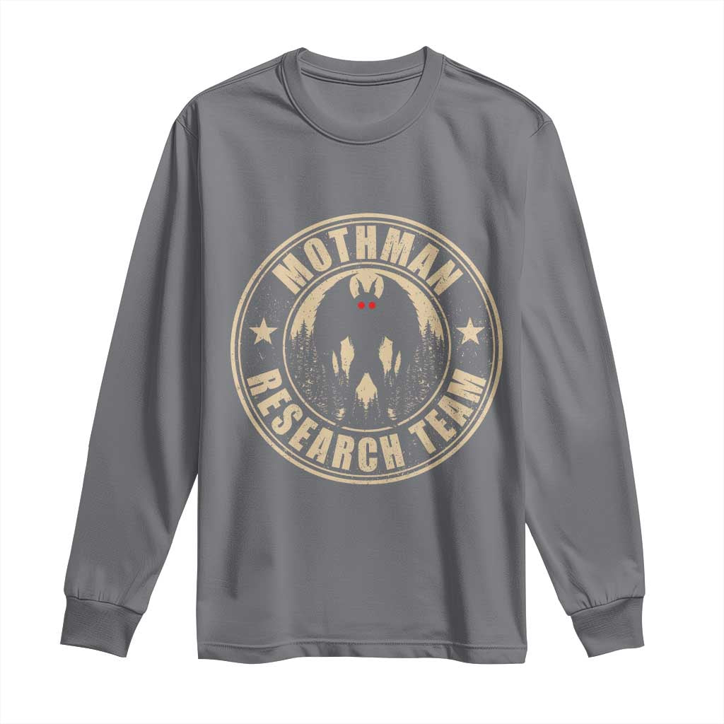 Funny Mothman Research Team Long Sleeve Shirt Cryptozoology Cryptid Hunting