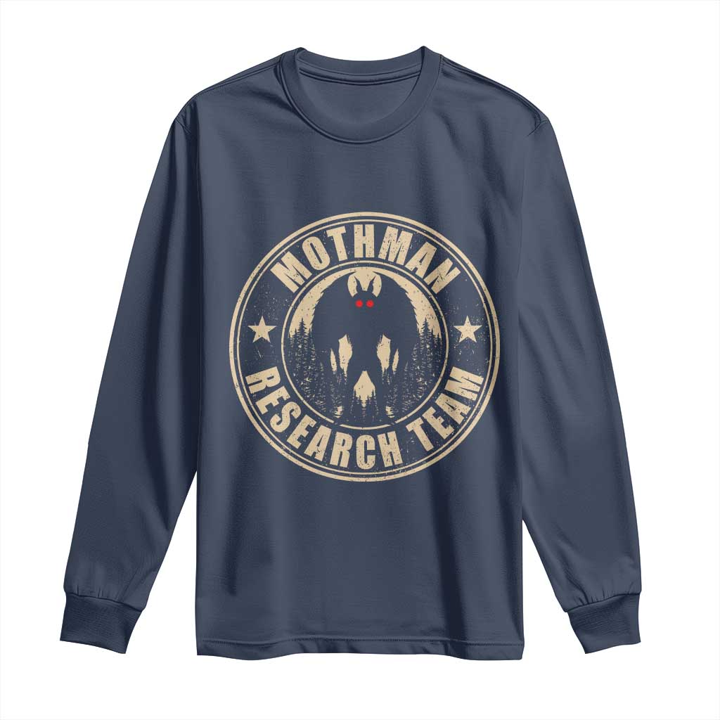 Funny Mothman Research Team Long Sleeve Shirt Cryptozoology Cryptid Hunting
