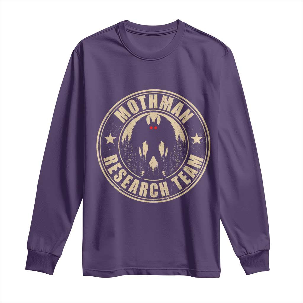 Funny Mothman Research Team Long Sleeve Shirt Cryptozoology Cryptid Hunting