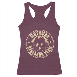 Funny Mothman Research Team Racerback Tank Top Cryptozoology Cryptid Hunting
