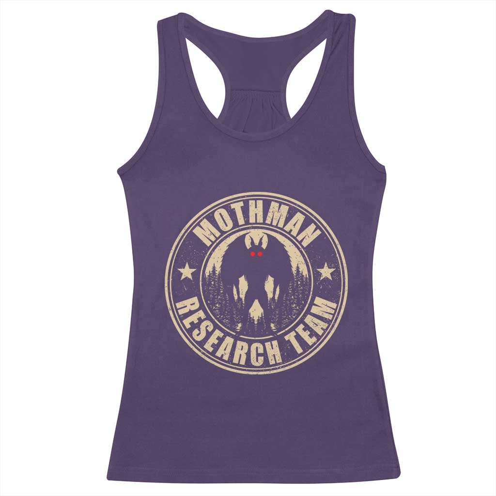 Funny Mothman Research Team Racerback Tank Top Cryptozoology Cryptid Hunting