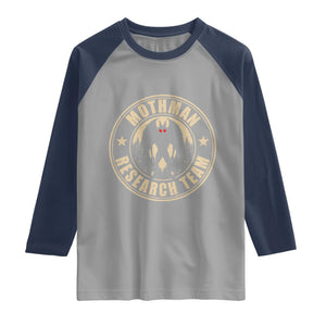 Funny Mothman Research Team Raglan Shirt Cryptozoology Cryptid Hunting