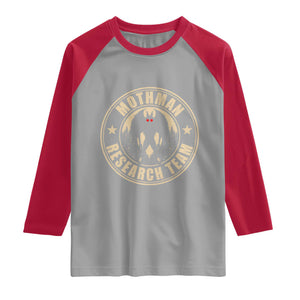 Funny Mothman Research Team Raglan Shirt Cryptozoology Cryptid Hunting
