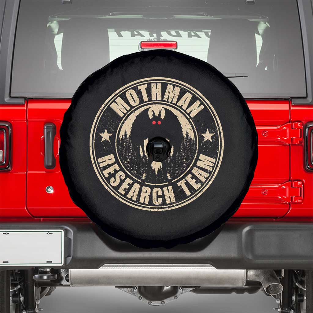 Funny Mothman Research Team Spare Tire Cover Cryptozoology Cryptid Hunting TS11 Black Print Your Wear