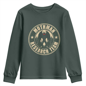 Funny Mothman Research Team Youth Sweatshirt Cryptozoology Cryptid Hunting