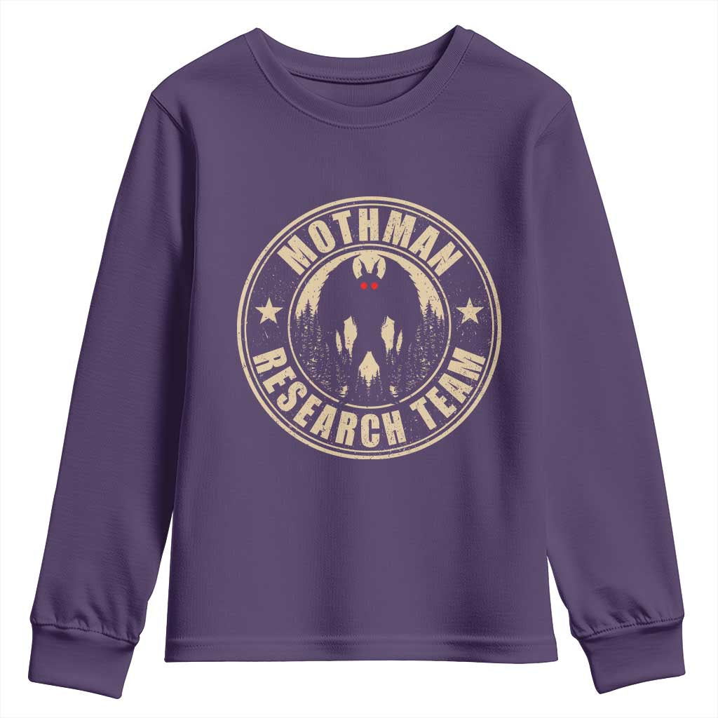 Funny Mothman Research Team Youth Sweatshirt Cryptozoology Cryptid Hunting