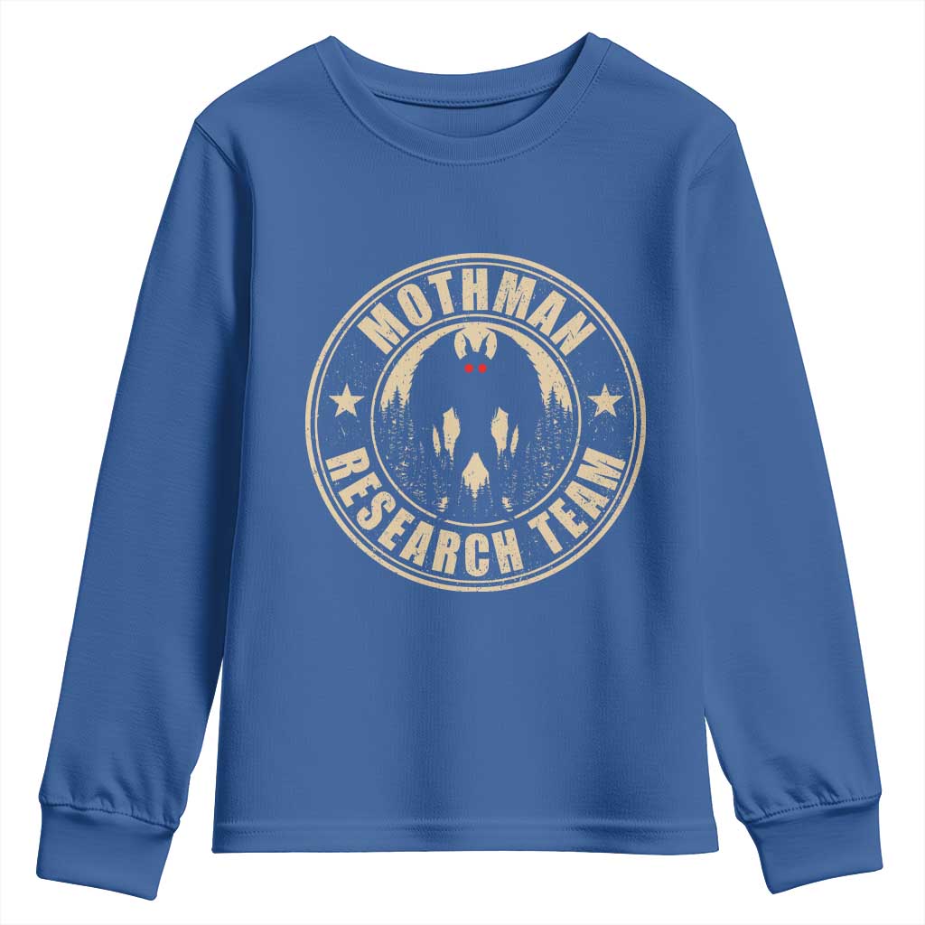 Funny Mothman Research Team Youth Sweatshirt Cryptozoology Cryptid Hunting