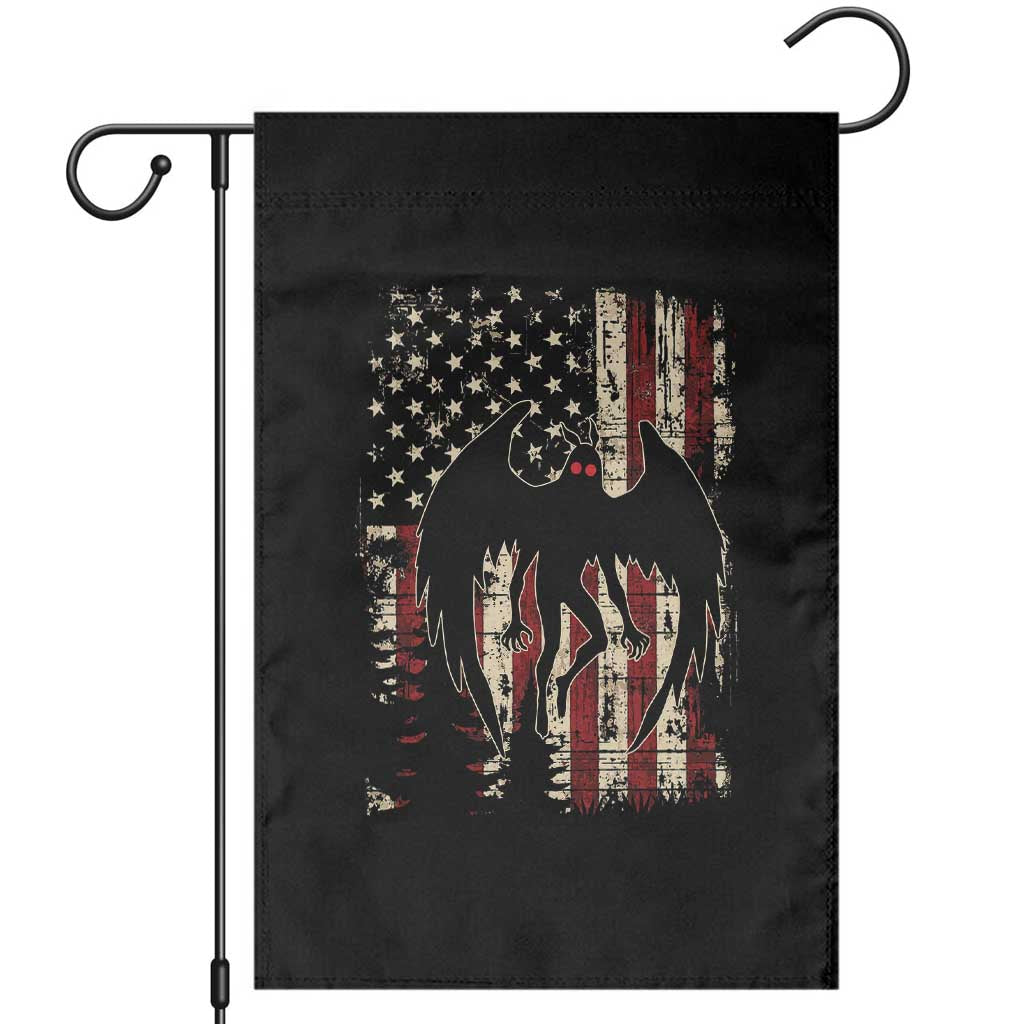 Mothman American Flag Patriotic Cryptid Creature Garden Flag TS11 Black Print Your Wear