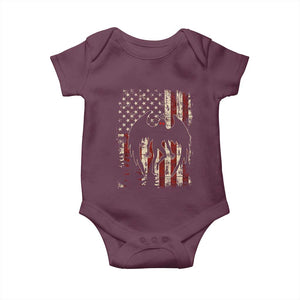 Mothman American Flag Patriotic Cryptid Creature Baby Onesie TS11 Maroon Print Your Wear