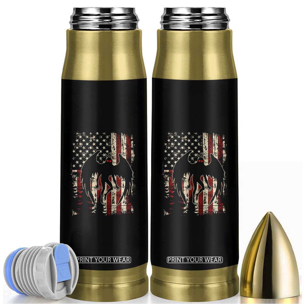 Mothman American Flag Patriotic Cryptid Creature Bullet Tumbler TS11 Black Print Your Wear