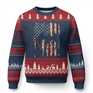 Mothman American Flag Patriotic Cryptid Creature Ugly Christmas Sweater TS11 Navy Red Print Your Wear