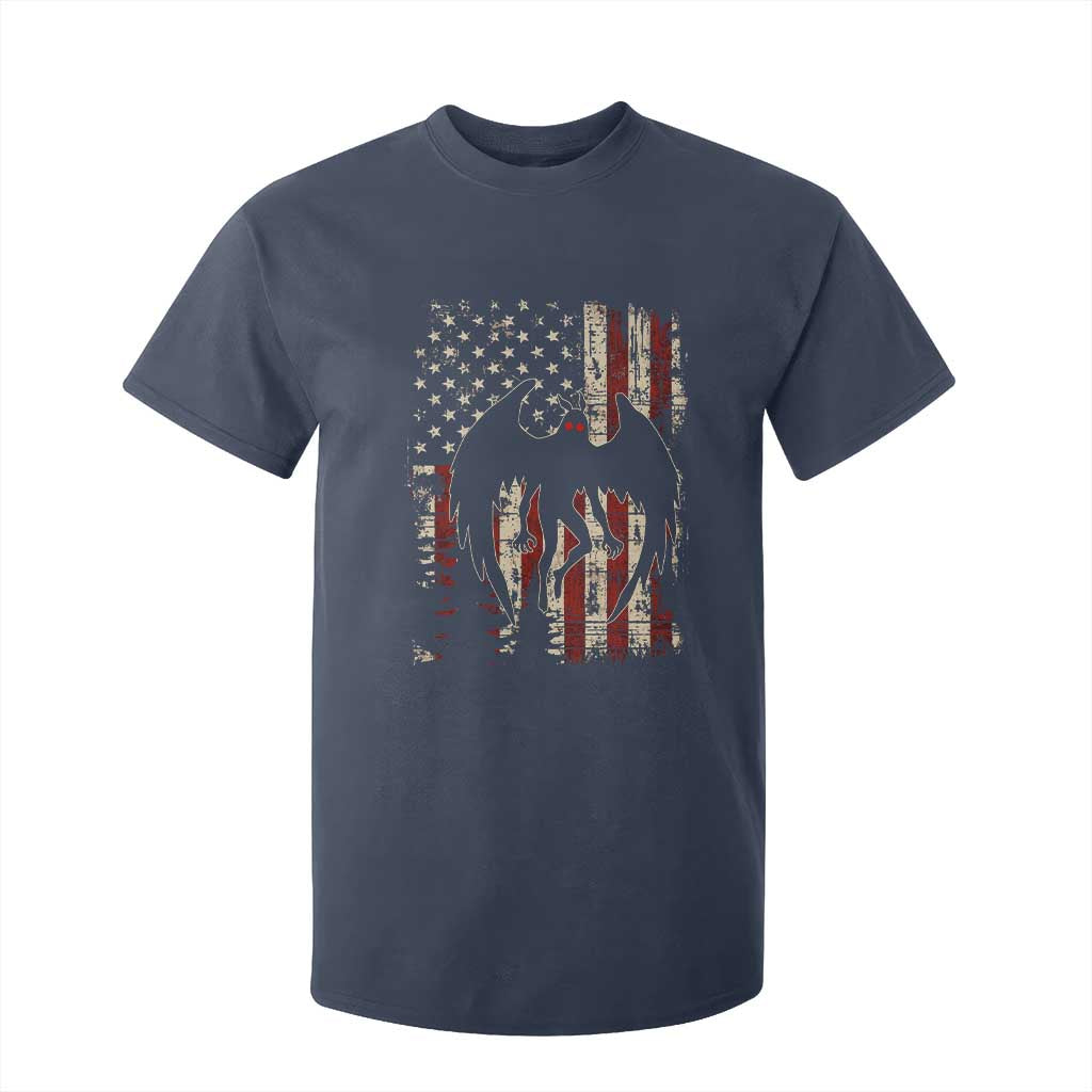 Mothman American Flag Patriotic Cryptid Creature T Shirt For Kid TS11 Navy Print Your Wear