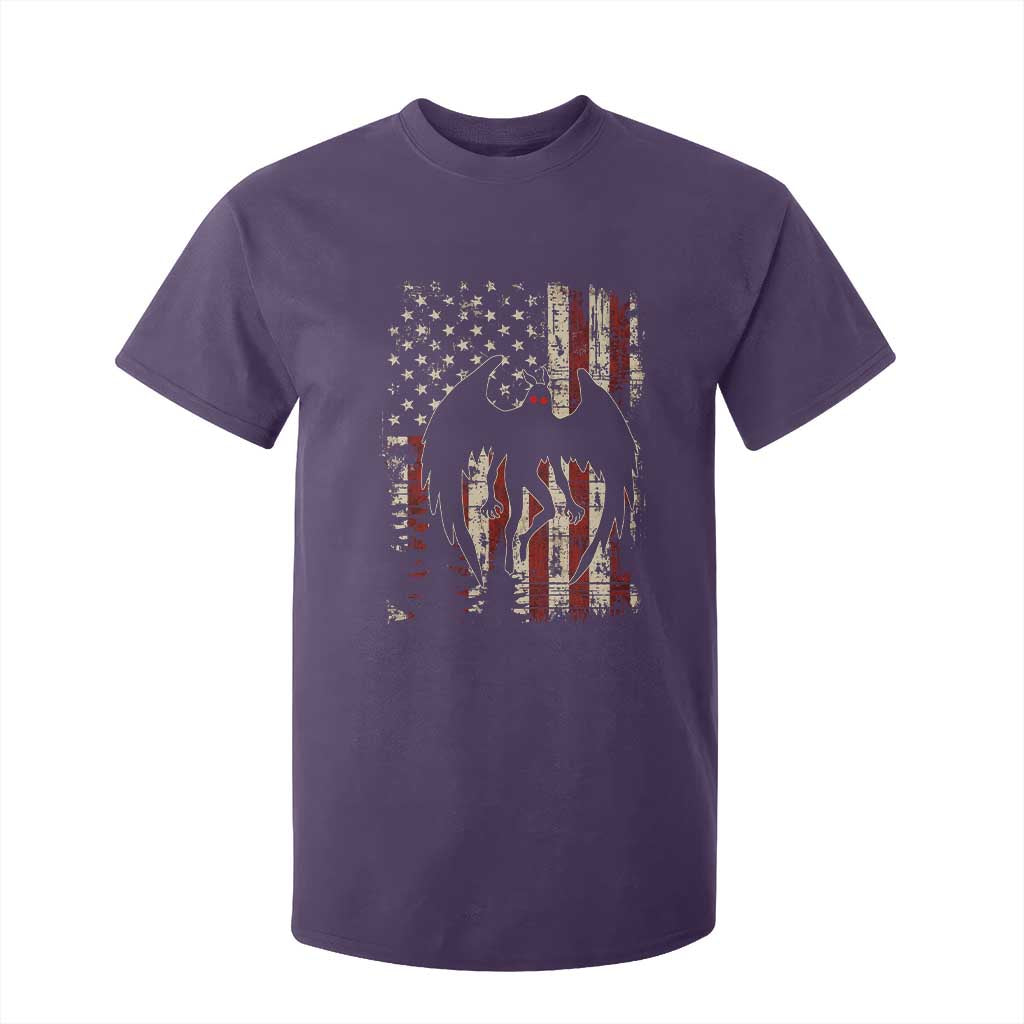 Mothman American Flag Patriotic Cryptid Creature T Shirt For Kid TS11 Purple Print Your Wear