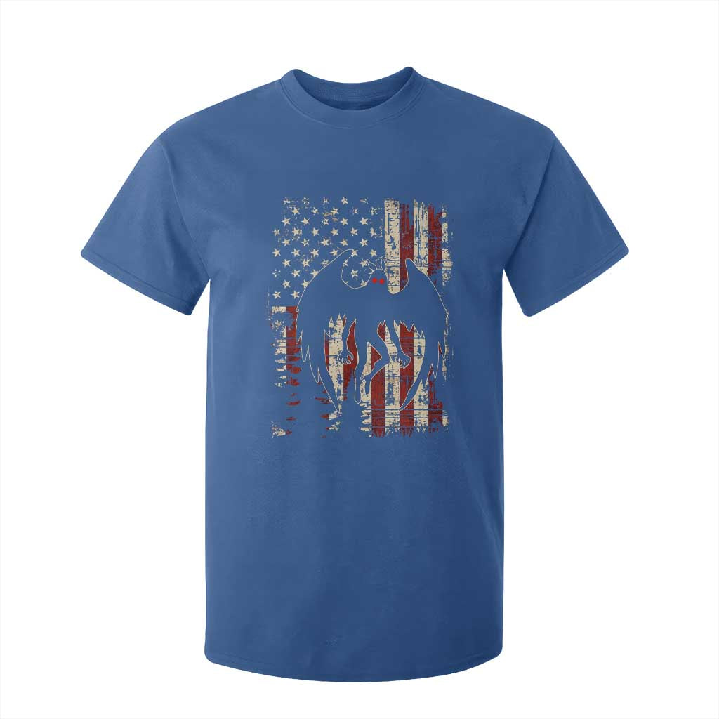 Mothman American Flag Patriotic Cryptid Creature T Shirt For Kid TS11 Royal Blue Print Your Wear