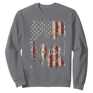 Mothman American Flag Patriotic Cryptid Creature Sweatshirt TS11 Charcoal Print Your Wear