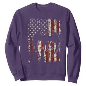 Mothman American Flag Patriotic Cryptid Creature Sweatshirt TS11 Purple Print Your Wear