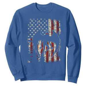 Mothman American Flag Patriotic Cryptid Creature Sweatshirt TS11 Royal Blue Print Your Wear