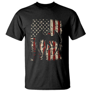 Mothman American Flag Patriotic Cryptid Creature T Shirt TS11 Black Print Your Wear