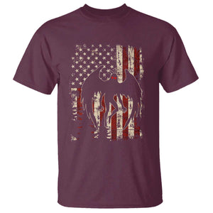Mothman American Flag Patriotic Cryptid Creature T Shirt TS11 Maroon Print Your Wear
