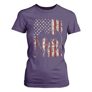 Mothman American Flag Patriotic Cryptid Creature T Shirt For Women TS11 Purple Print Your Wear