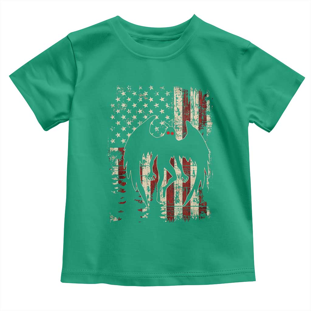 Mothman American Flag Patriotic Cryptid Creature Toddler T Shirt TS11 Irish Green Print Your Wear